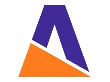 Orange Abstract Letter A Logo Template