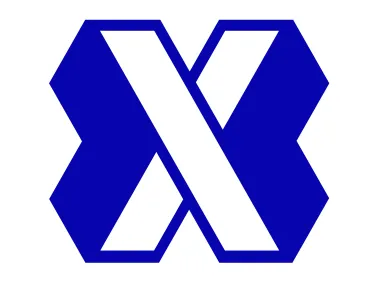 Modern Blue Letter X Logo Template