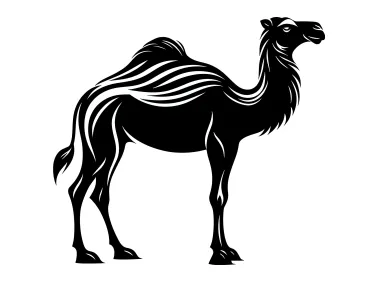 Abstract Linear Camel Logo Template