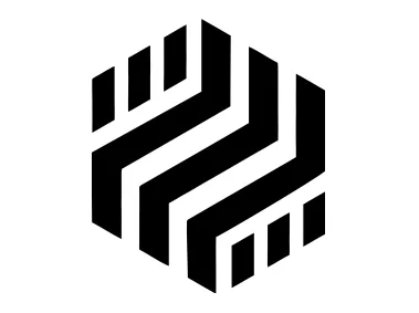 Abstract Linear Hexagon Shape Logo Template