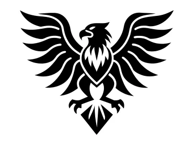 Heraldic Black Eagle Logo Template