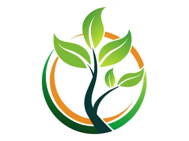 Green Sapling Tree in Circle Logo Template