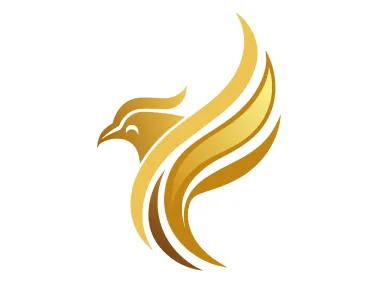 SVG Vector Abstract Golden Bird Logo Template
