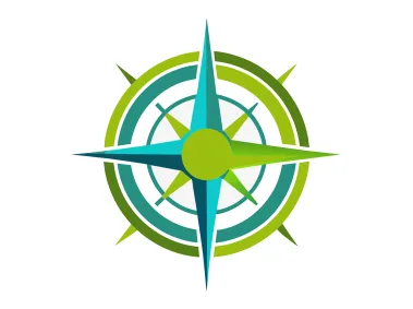 Abstract Detailed Compass Logo Template