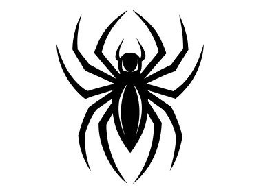 SVG Black Spider Logo Template