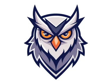 Abstract Owl Bird Head Logo Template