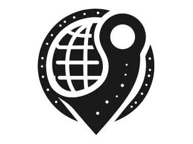 Abstract Map Pin Design Logo Template