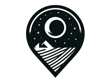 Modern Map Pin Logo Template