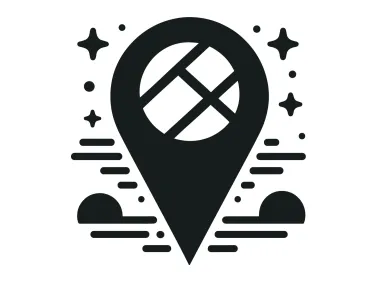 Abstract Map Pin Logo Template