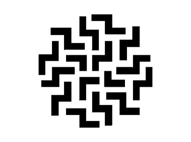 Abstract Maze Shape Logo Template