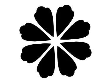 Abstract Minimal Flower Silhouette Logo Template