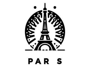 Abstract Modern Eiffel Tower Design Logo Template