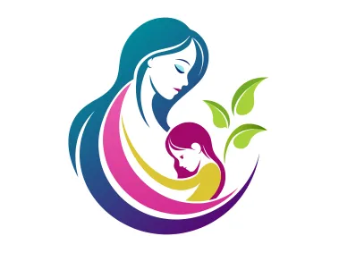 Abstract Mother and Baby Love Logo Template
