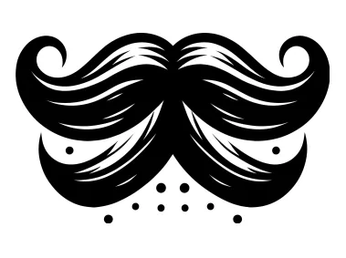 Abstract Mustache Logo Template