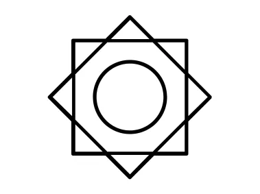 Abstract Nested Geometric Shapes Logo Template