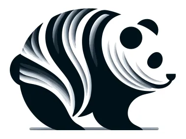 Abstract Panda Bear Logo Template