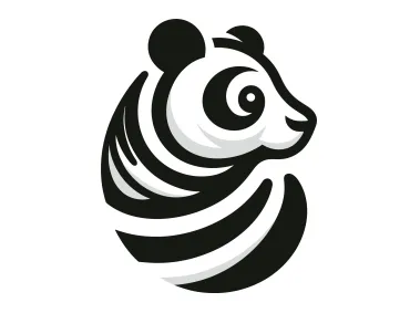 Abstract Panda Design Logo Template