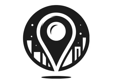 Abstract Pin Icon Logo Template