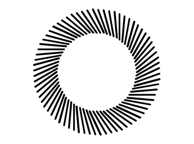 Abstract Radial Linear Circle Logo Template