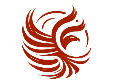 Abstract Red Flying Eagle Logo Template