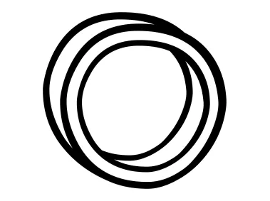 Abstract Scribble Overlapping Rings Logo Template