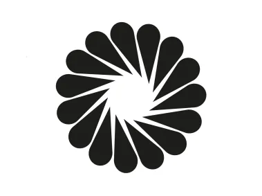 Abstract Spiral Daisy Shape Logo Template
