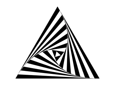 Abstract Spiral Triangle Shape Logo Template