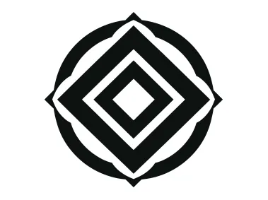 Abstract Squares in Circle Logo Template