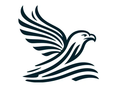 Abstract SVG Black Flying Eagle Logo Template