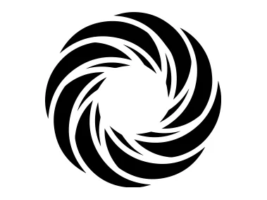 Abstract Whirl Spiral Geometric Shape Logo Template