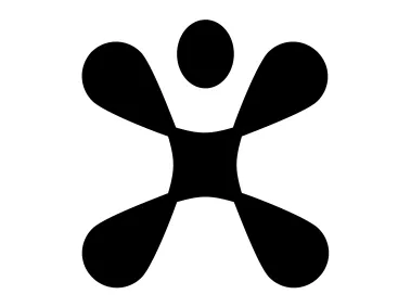 Abstract X Style Human Shape Logo Template