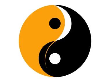 Abstract Yin Yang Clipart Logo Template