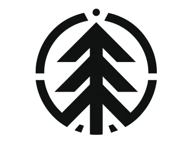 Abtract Tree Style Up Arrow Logo