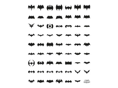 All Batman Symbols Logo Template