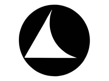 Alpa A Letter Fin in Circle Logo Template