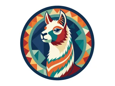 Alpaka Illustration Logo Template