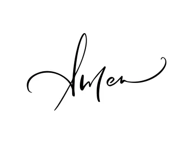 Amen Calligraphy Vector
