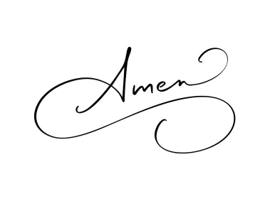 Amen Signature Calligraphy Vector