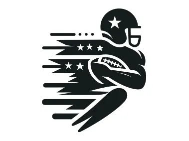 American Football Player Logo Template
