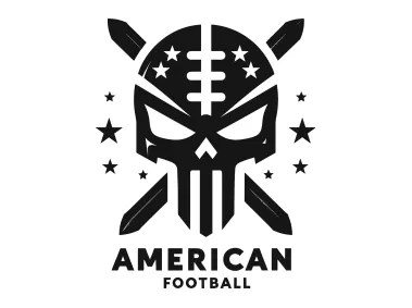 American Football Skull Logo Template