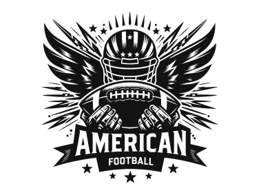 American Footballer Logo Template
