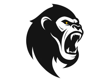 Angry Roaring Gorilla Logo Template