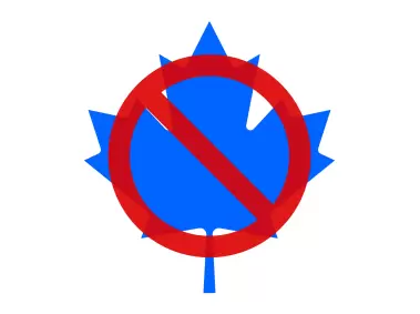 Anything but Conservative Maple Leaf Logo