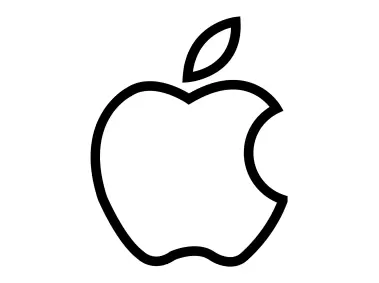Apple Line Icon Logo