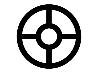 Archaic Sun Cross Circle Logo Template