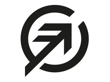 Arrow in Black Circle Logo Template