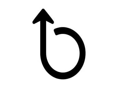 Letter B Style Up Arrow Icon