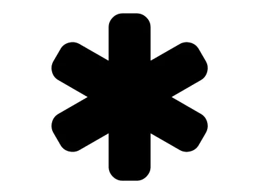 Asterisk Shape Logo Template