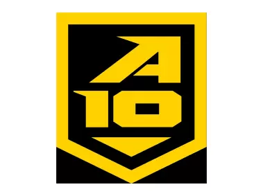 Atlantic 10 Conference Shield in George Mason Yellow Logo