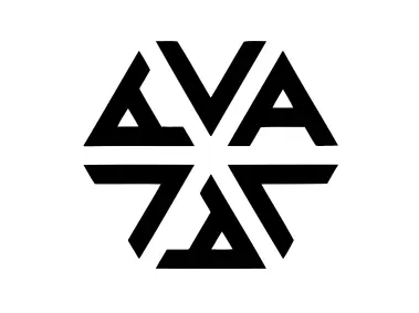 AV or VA Letter Hexagon Logo Template